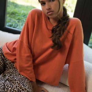 Grace Oversized Sweater tangerine