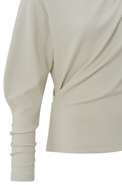 SWEATSHIRT with PLEATED DETAILS silver sand