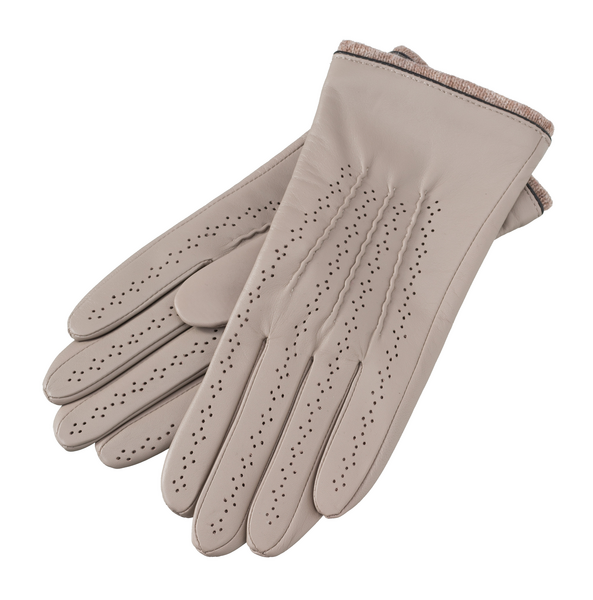 LEATHER GLOVES roasted cashew brown