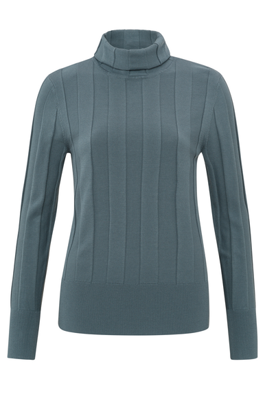 RIBBED SWEATER stormy weather blue