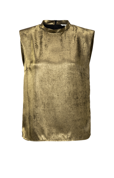 SPARKLING TOP WITH SHOULDERPAD gold