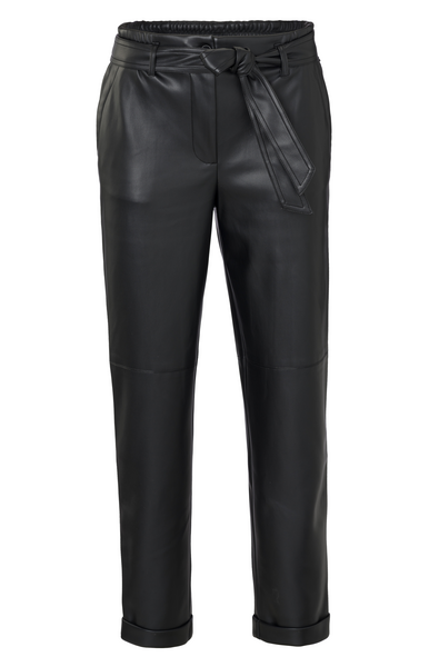 FAUX LEATHER TROUSERS black