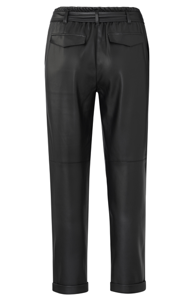 FAUX LEATHER TROUSERS black
