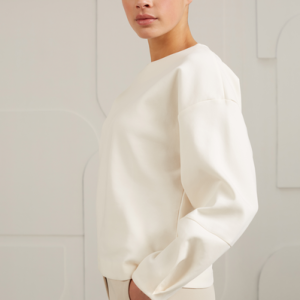 Sweatshirt with Puff Sleeves off white