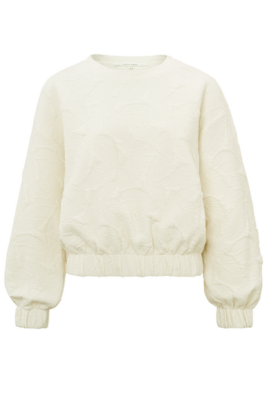 Structured Sweatshirt ivory white