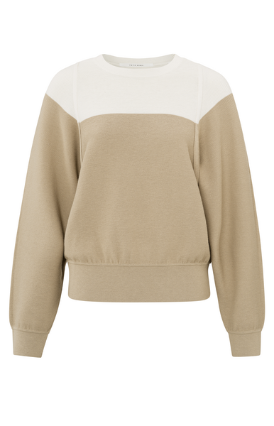 Sweater with Stitch Detail white pepper beige