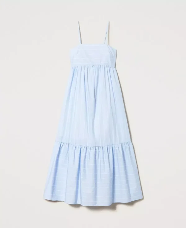 Maxi Dress Striped light blue