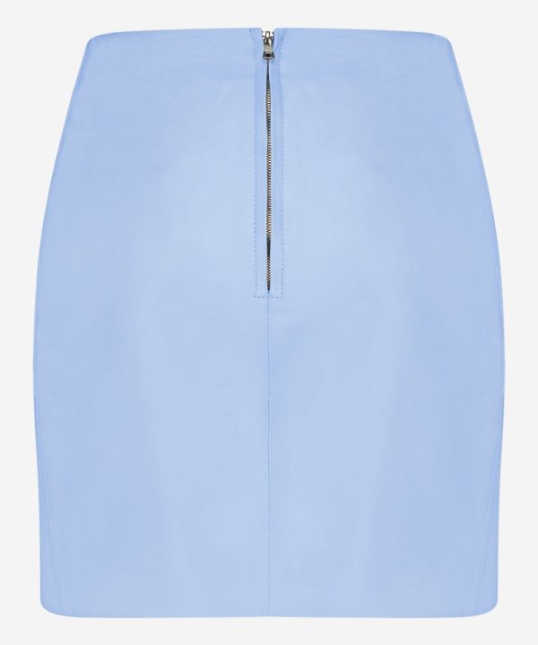 Sazzu Leather Skirt airy blue