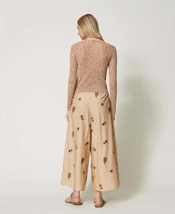 Woven Trousers Jungle creme brulee