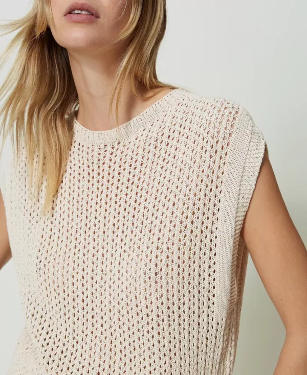 Knitted Sweater with Paillettes