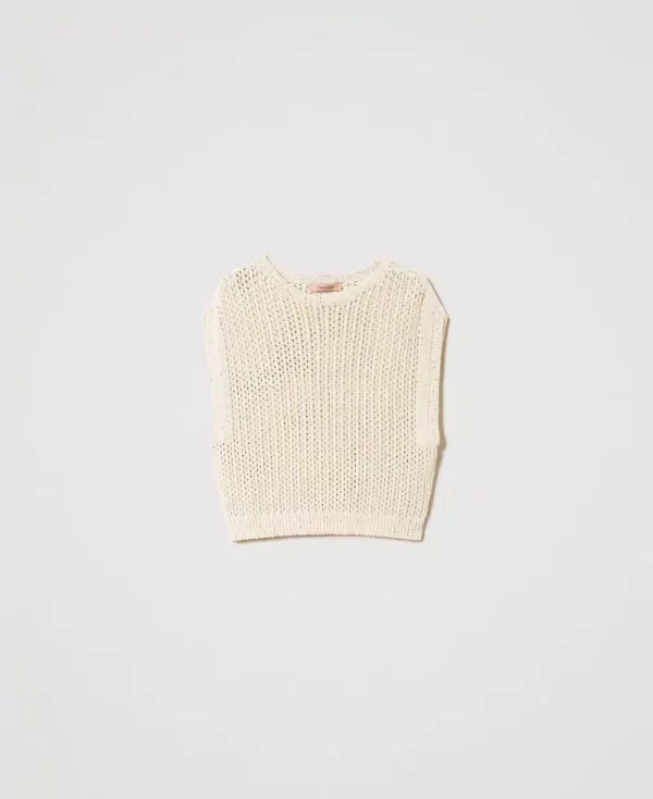 Knitted Sweater with Paillettes